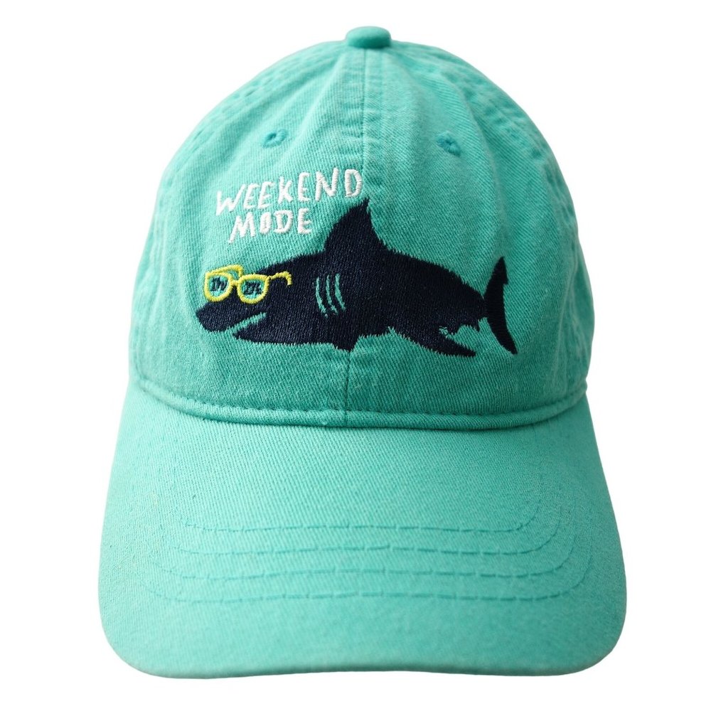 Weekend‎ Mode Shark Embroidered Womens Strapback Turquoise Baseball Cap Hat